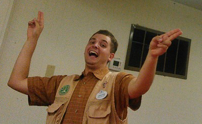 Kyle working at DinoLand USA