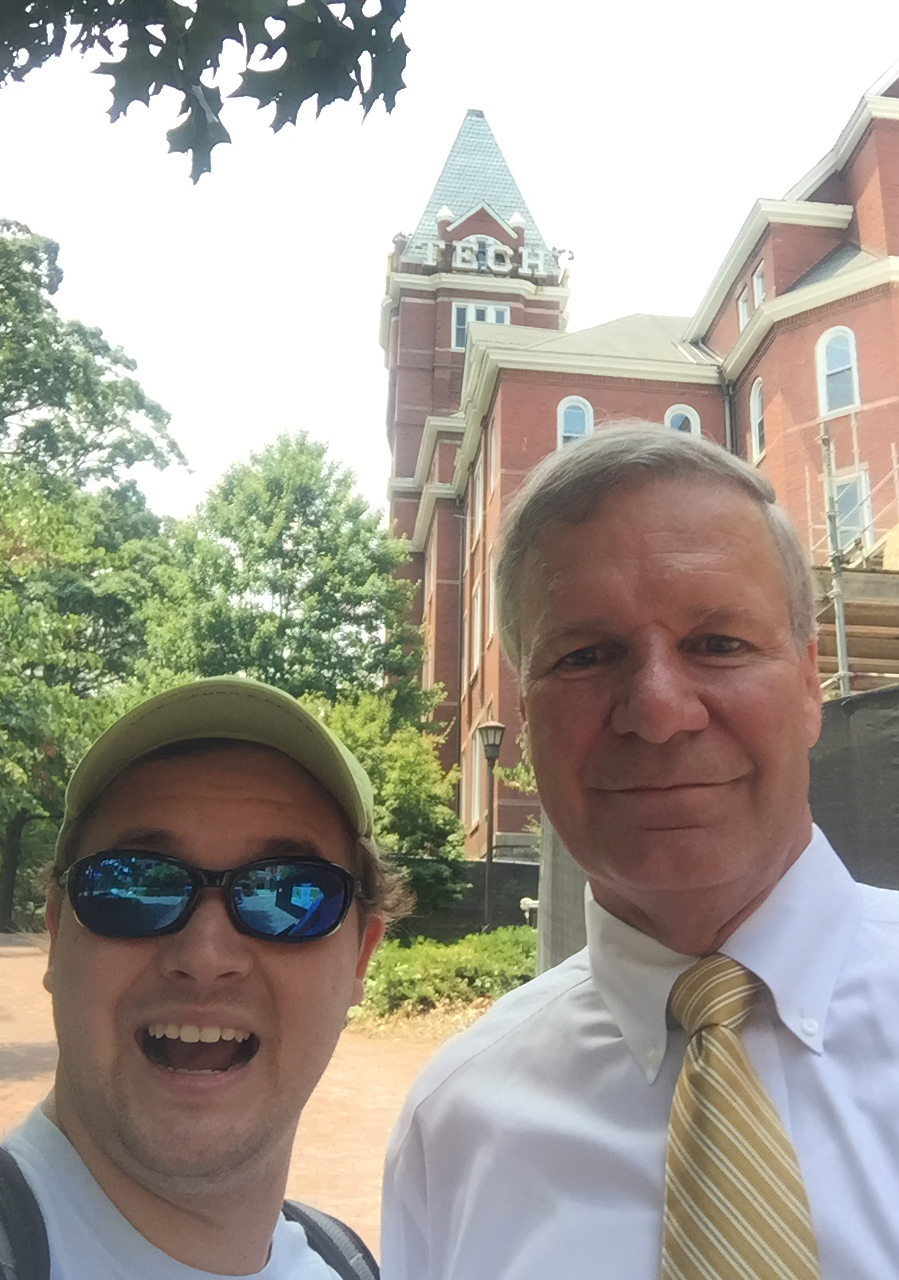 Kyle Forbes with President Peterson