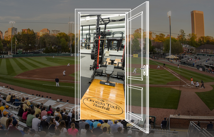 photo - door with weight equipment inside