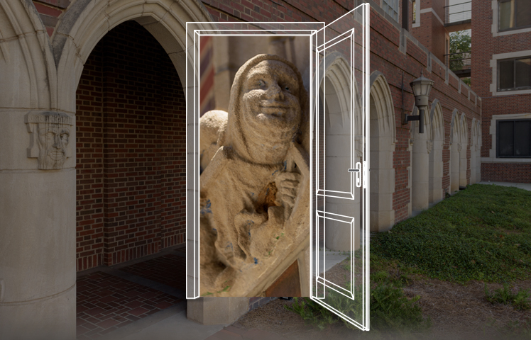 photo - door with gargoyle