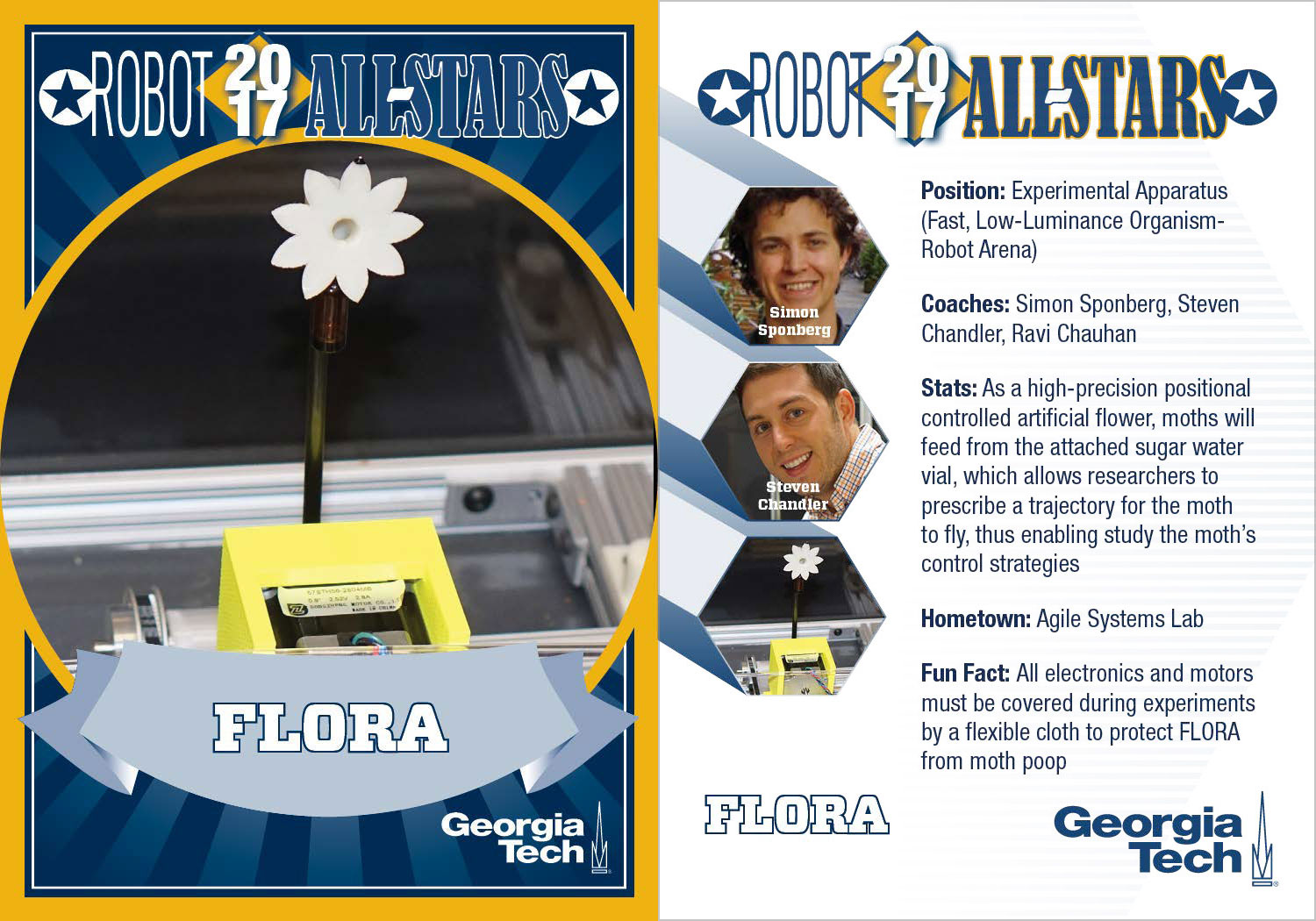 graphic - robot trading card - flora