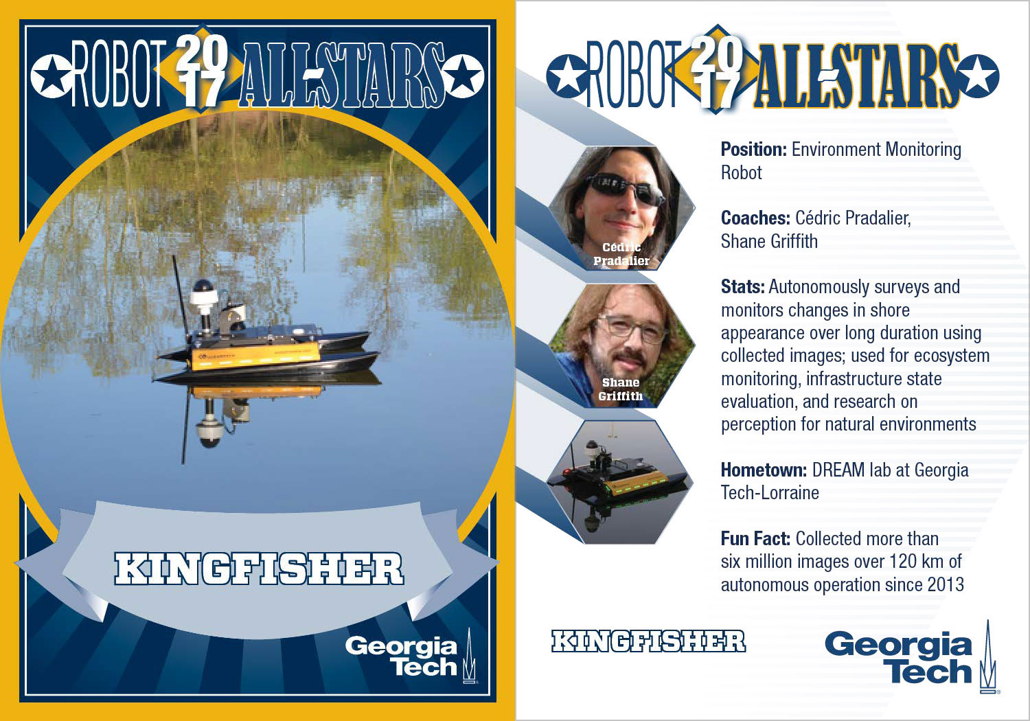 graphic - robot trading card - kingfisher