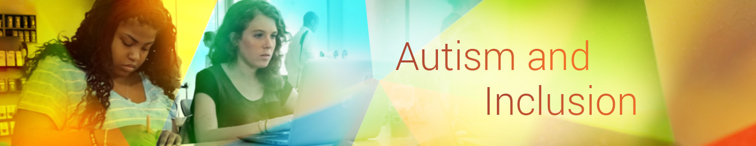 Two students studying together surrounded by a beautiful spectrum of colors