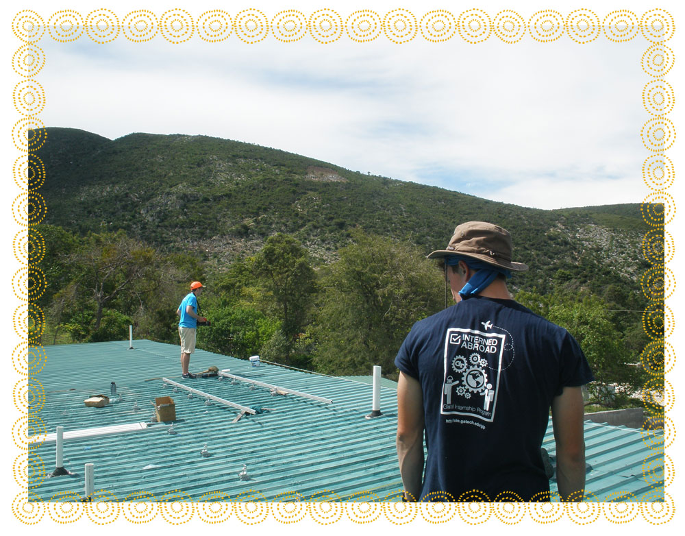 The roof is prepared for solar panel installation