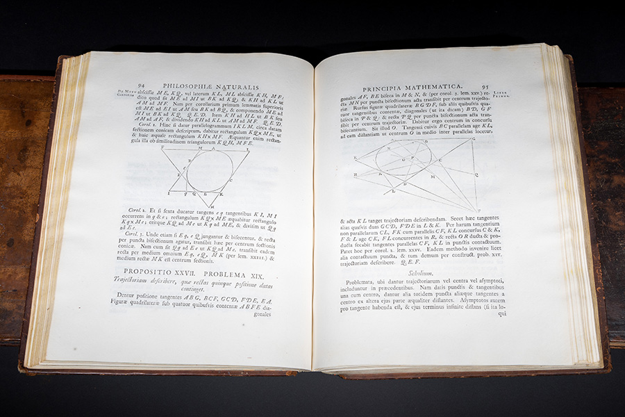 The Library Archives has all three editions of the Principia that were published during Sir Isaac Newton’s lifetime, in 1687, 1713, and 1726.