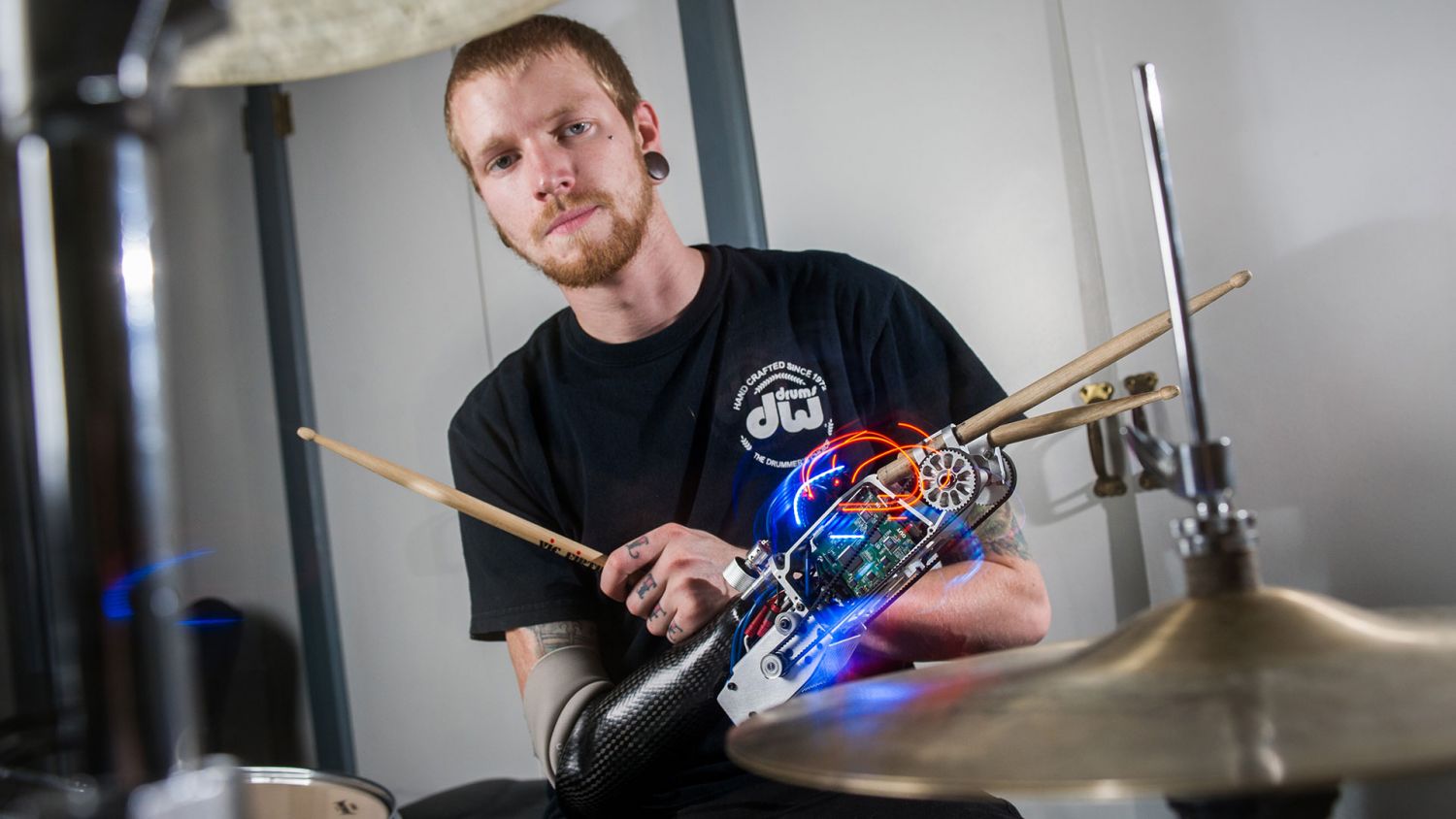 drummer with robotic arm