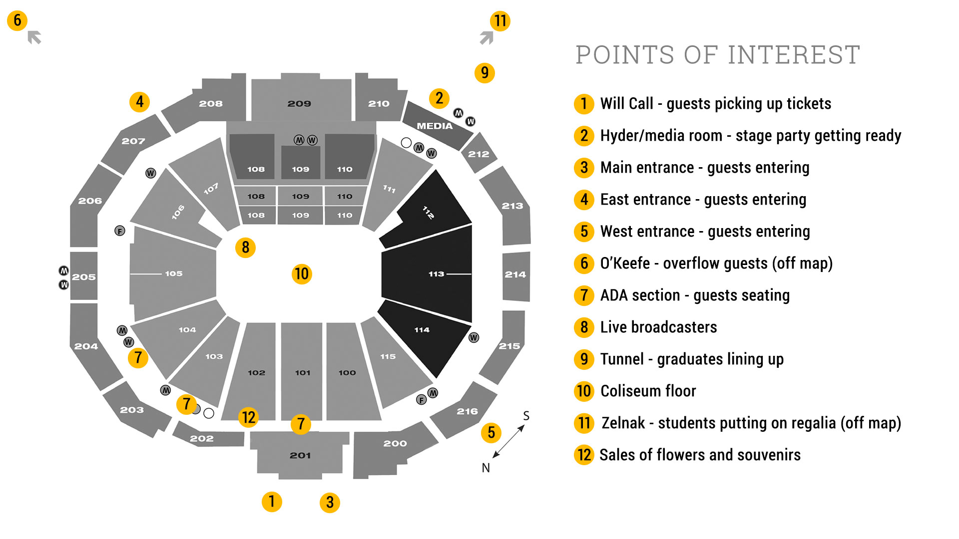 illustration - map of McCamish Pavilion