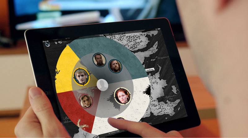 Prototyping eNarrative Lab Game of Thrones tablet app