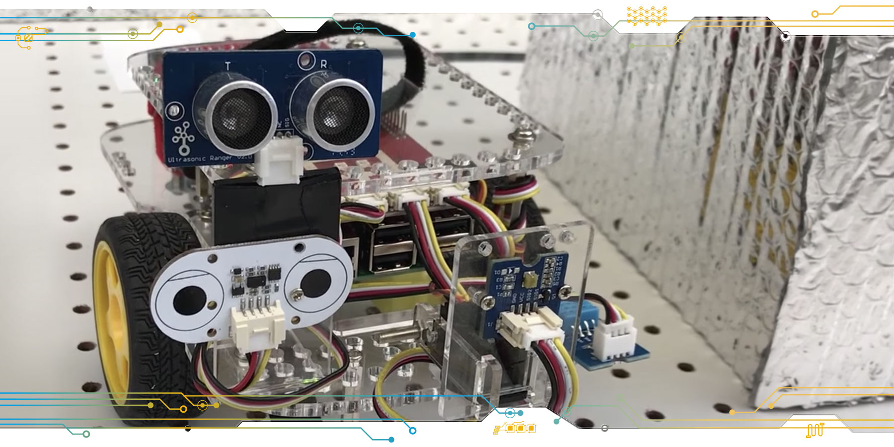 The honeybot winding through a maze
