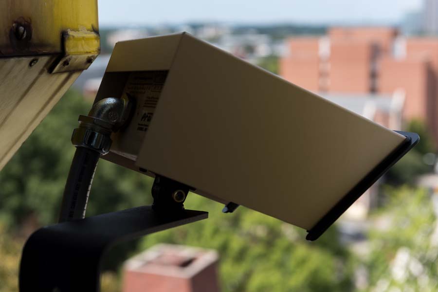 The Tower’s security system includes cameras.