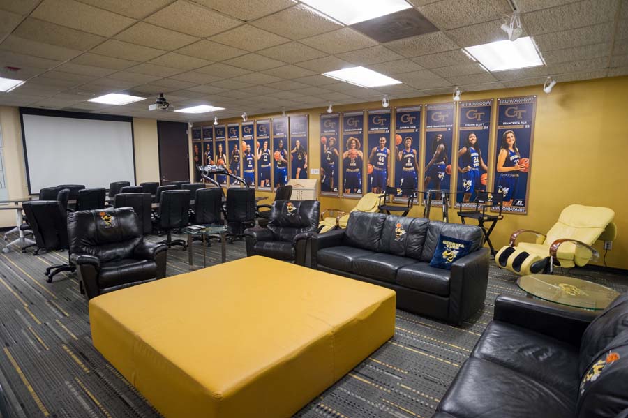 Women’s basketball lounge.