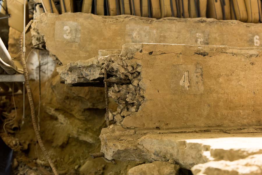 The seat numbers are still visible on the original West Stands.