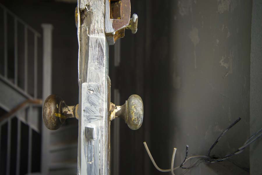 Entrance to the apartment, which has been used as storage space for many years. The apartment was recently emptied and cleaned. Hidden Georgia Tech Daisy's Apartment