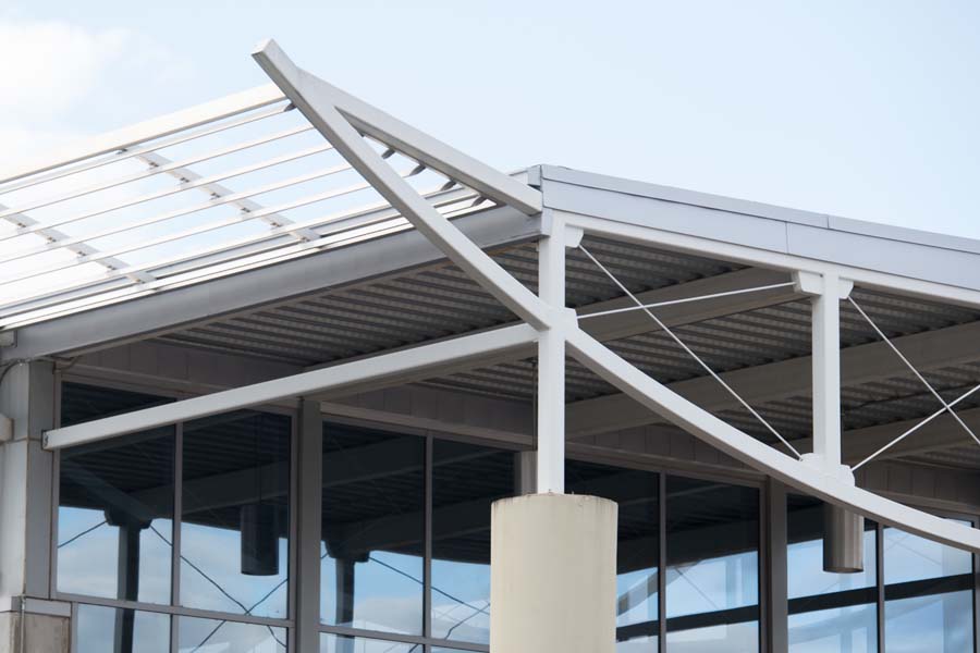 Roof detail of the Food Processing Technology Center at the North Avenue Research Area.