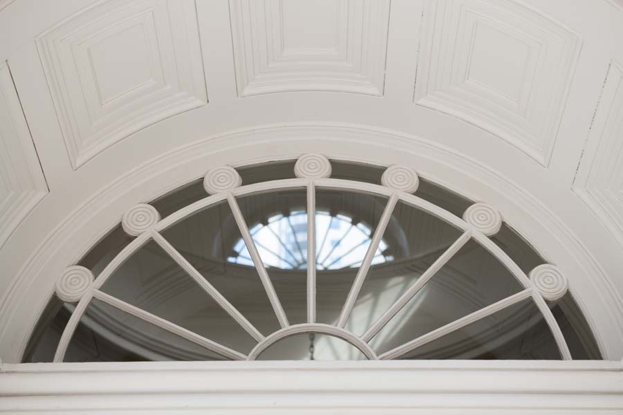 A fanlight of the Academy of Medicine.