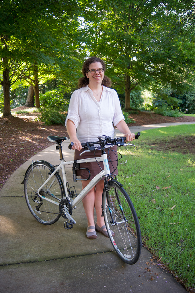 Kari Watkins with bike