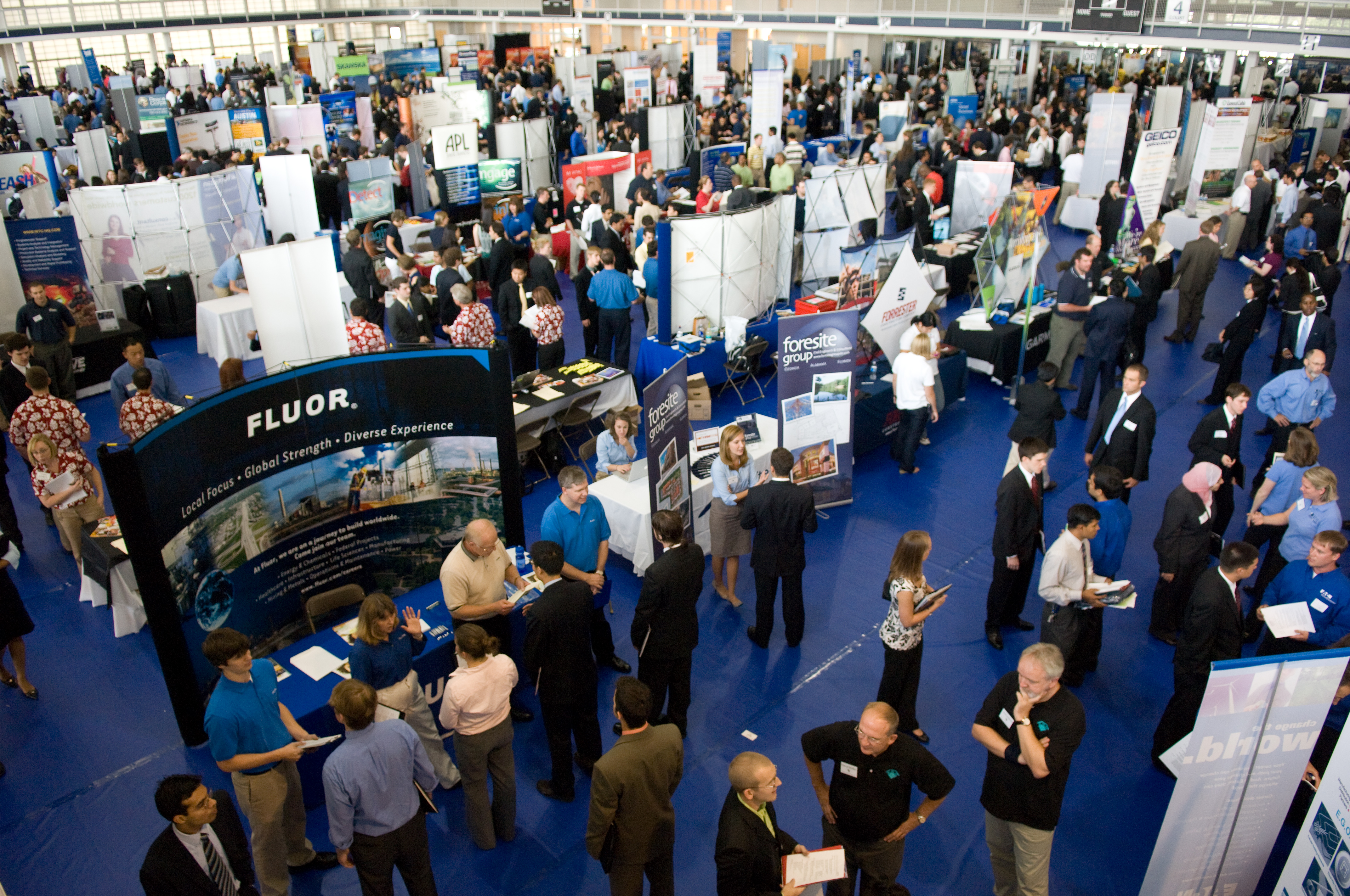 The Georgia Tech Career Fair happens in early September each year. It is the largest recruitment event on campus. 