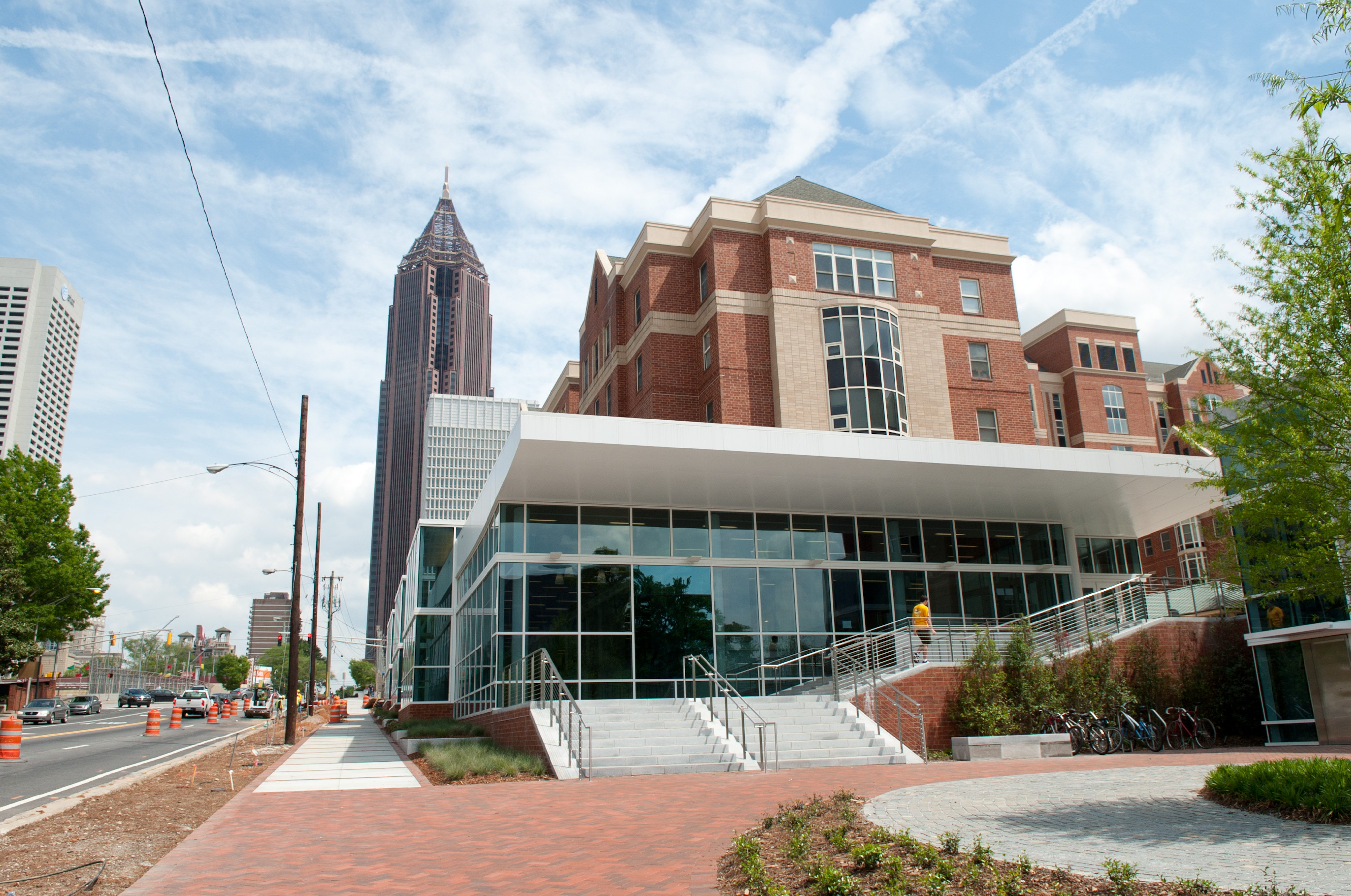 Exterior of the North Avenue Dining Hall, which opened to campus during the summer of 2011.