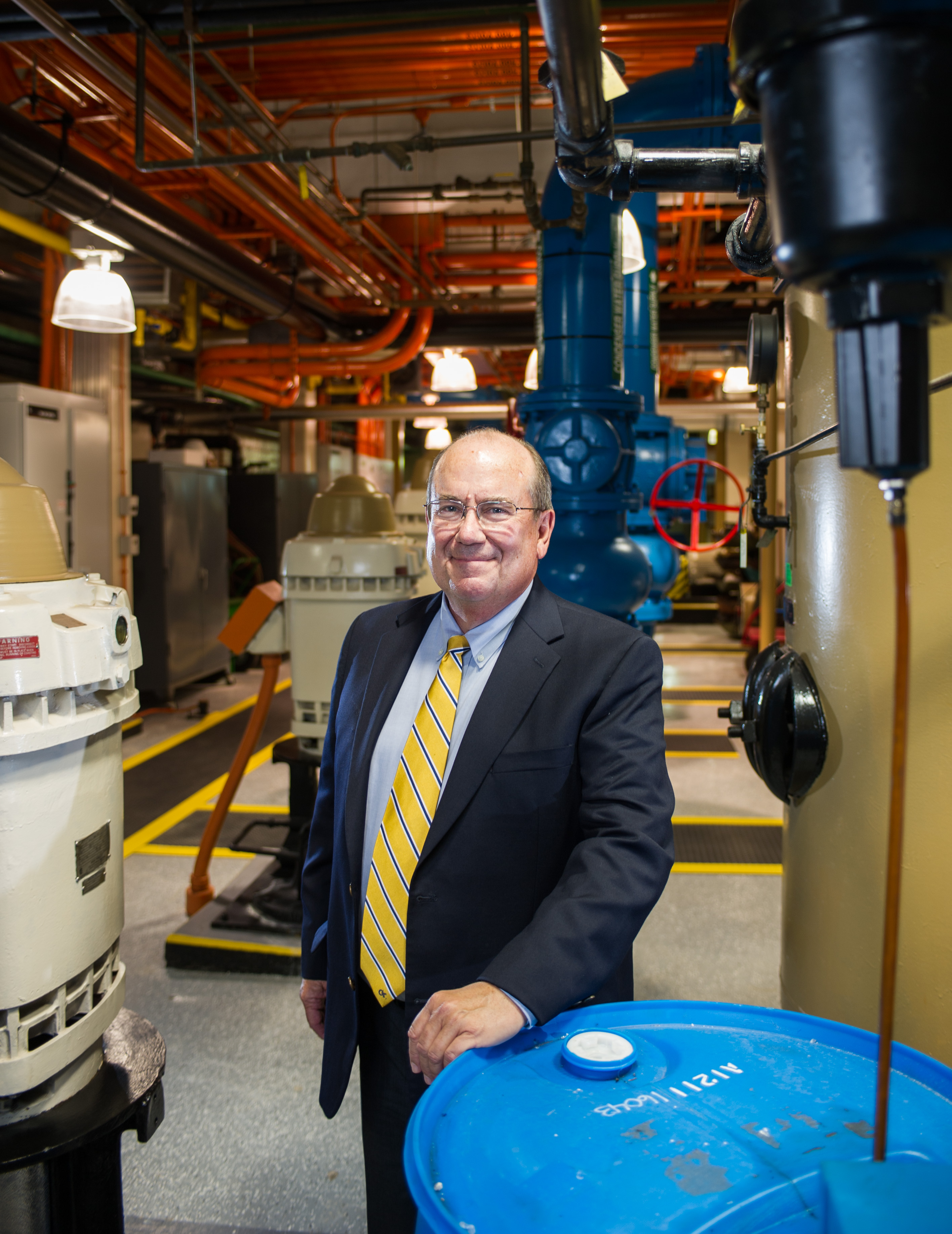 Steve Swant, executive vice president of Administration and Finance, in the Holland Power Plant.
