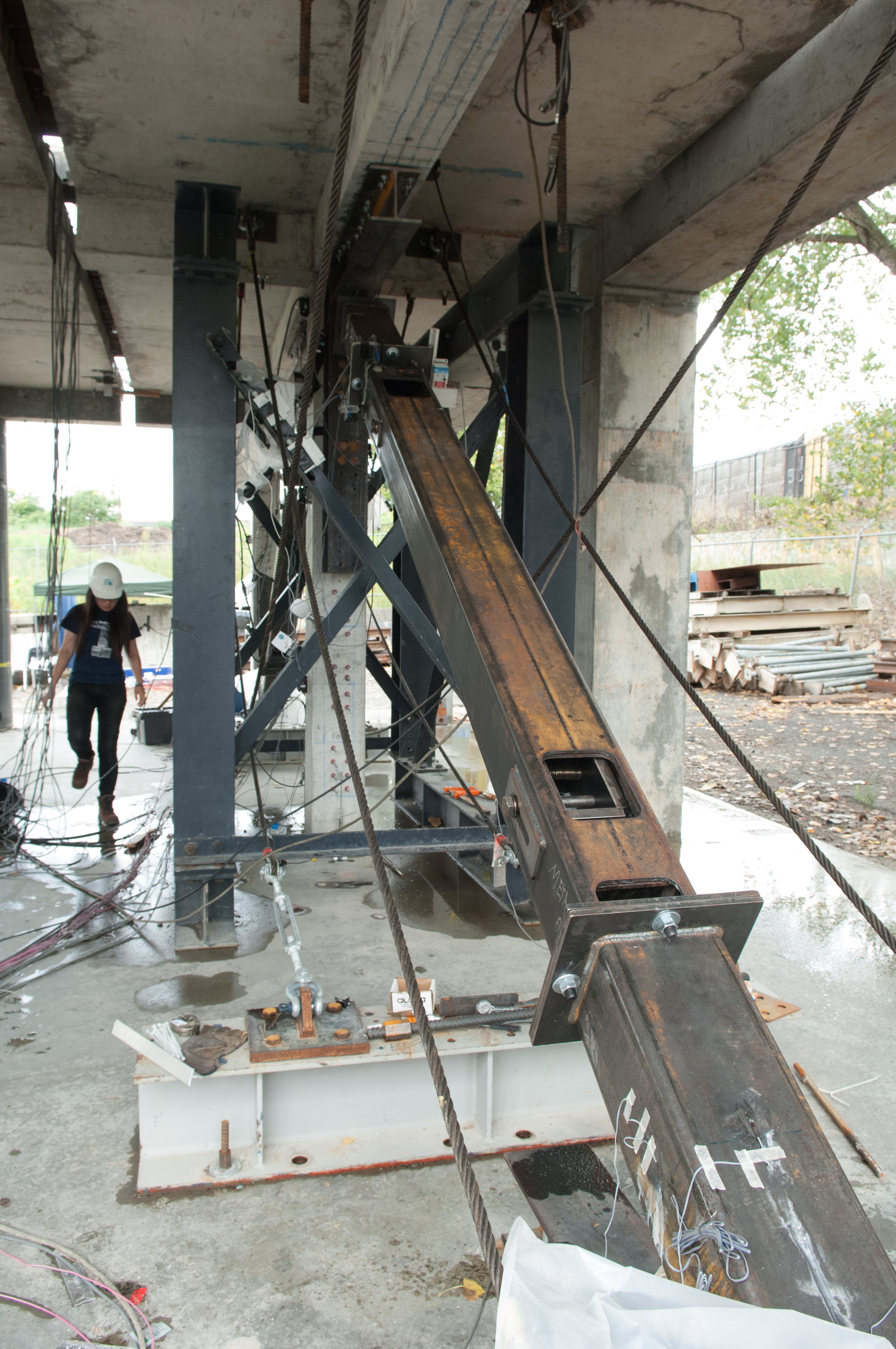 Researchers hope to give building owners a number of different options at a variety of price points to retrofit their buildings and make them safer. Some of these options, like the shape-memory alloy brace, have never been tested before. Others have been tested, but not at this scale or capacity. Researchers hope to give building owners a number of different options at a variety of price points to retrofit their buildings and make them safer. Some of these options, like the shape-memory alloy brace, have never been tested before. Others have been tested, but not at this scale or capacity.