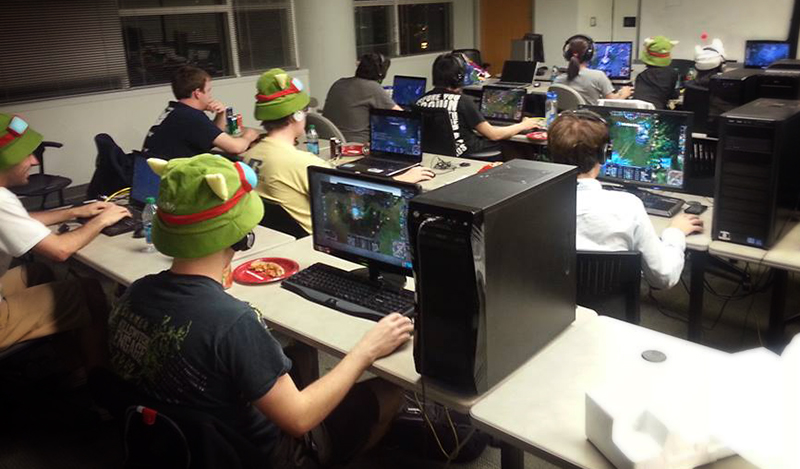 Students take part in Gamefest, a semesterly gaming event hosted by eSports@GT.Image courtesy of League of Legends.