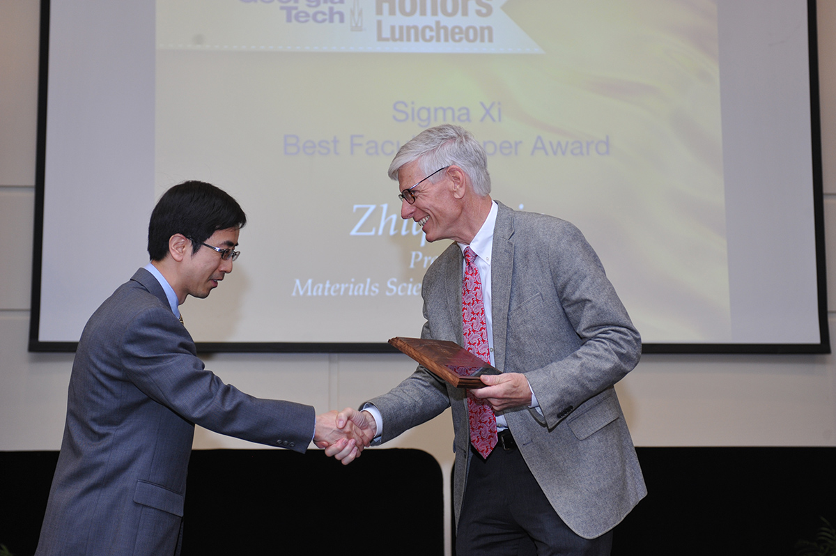 Zhiquin Lin, professor, Materials Science and Engineering, earns a Sigma Xi award