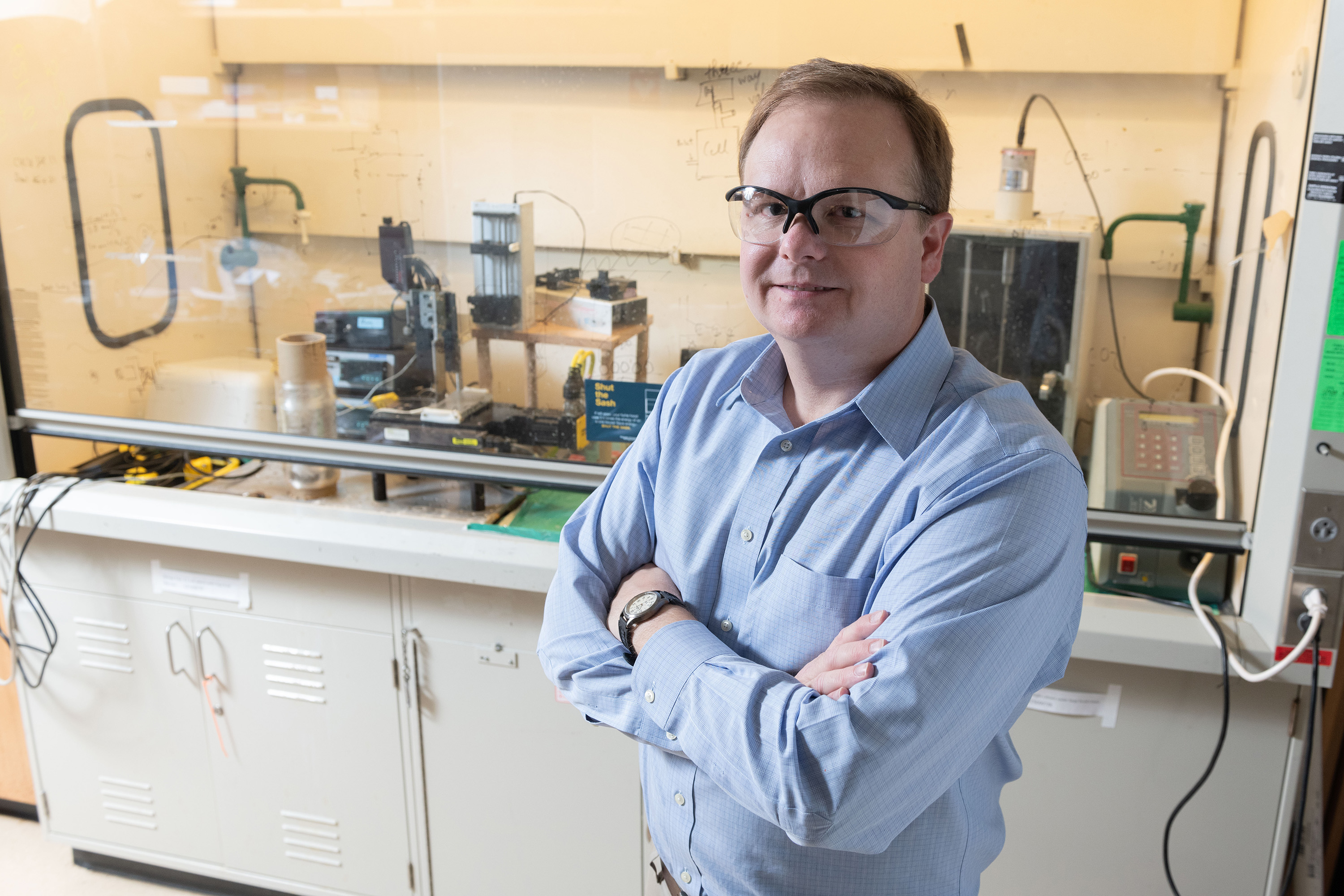 This is J. Carson Meredith, a professor in Georgia Tech's School of Chemical and Biomolecular Engineering. (Credit: Allison Carter)