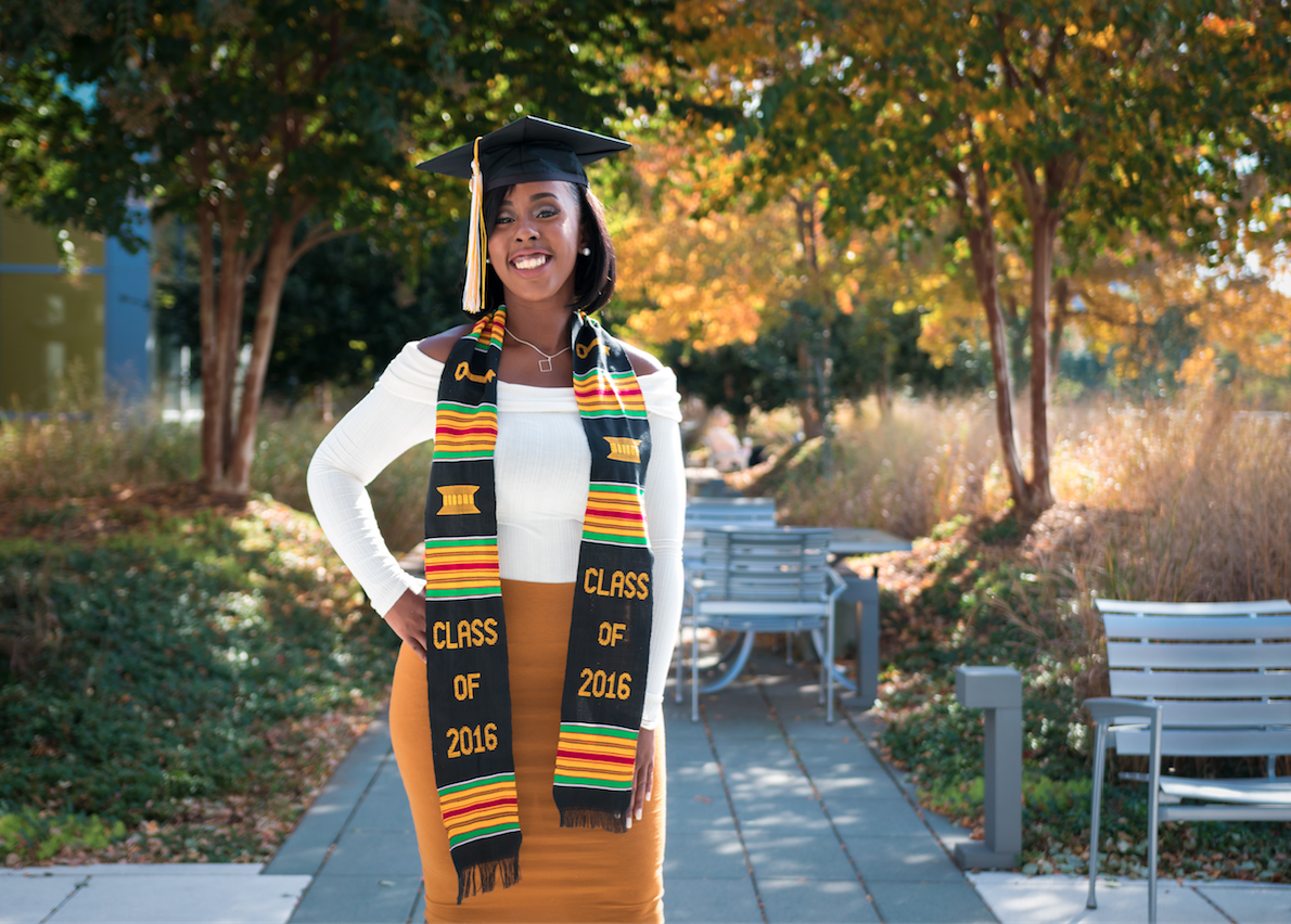 Michole Washington from Riverdale, Georgia, is the ninth African-American female in 131 years to graduate with a degree in applied mathematics from Georgia Tech.