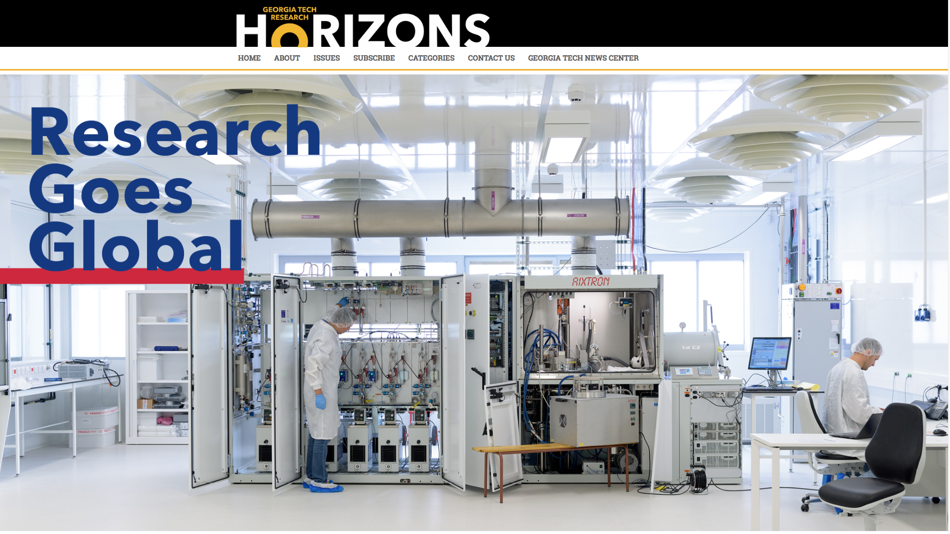Article: "Research Goes Global," p.49 

Research Horizons, Issue 1, 2018