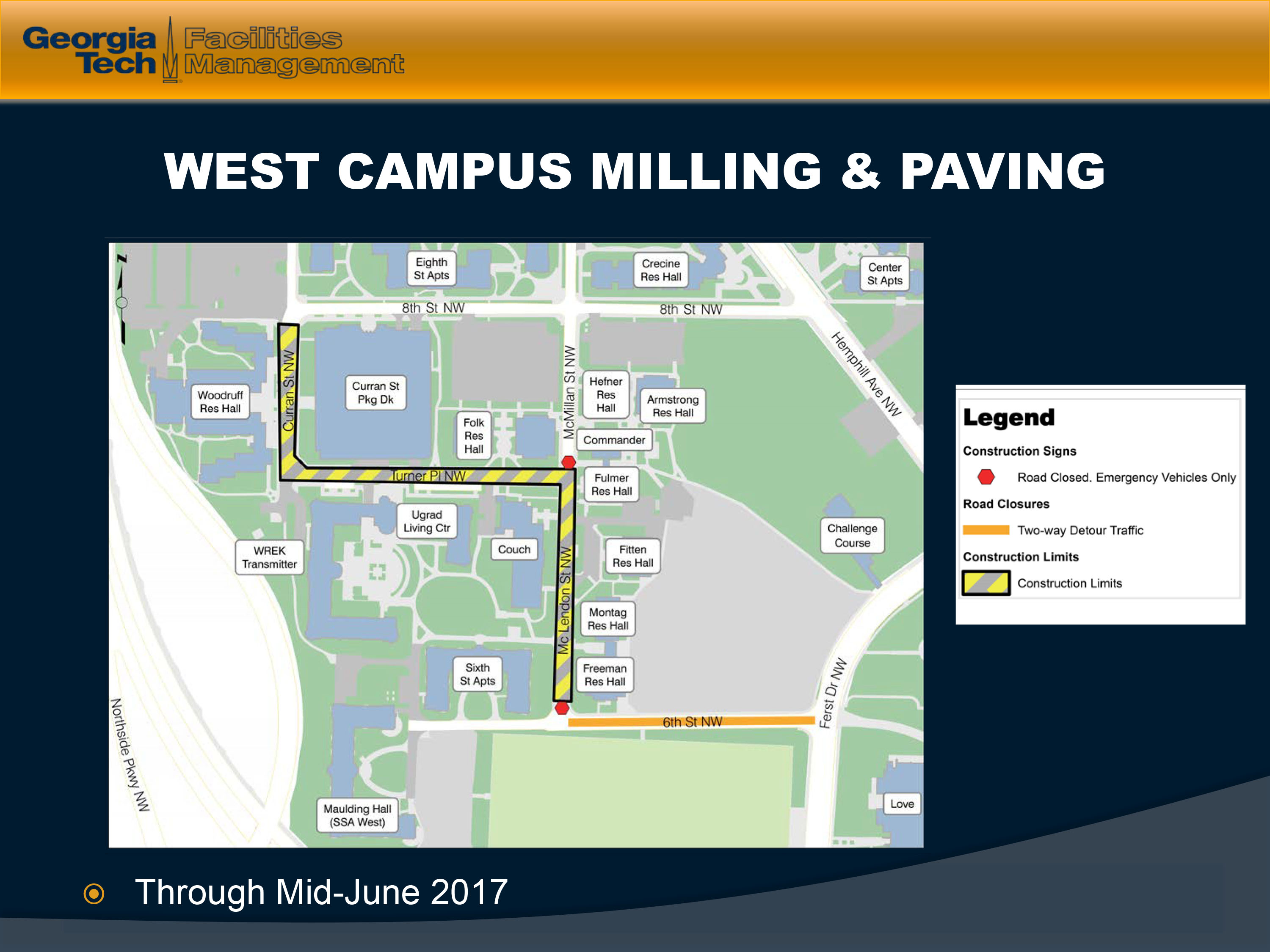 Some streets will be closed to traffic and parking during this project. Some streets will be closed to traffic and parking during this project.