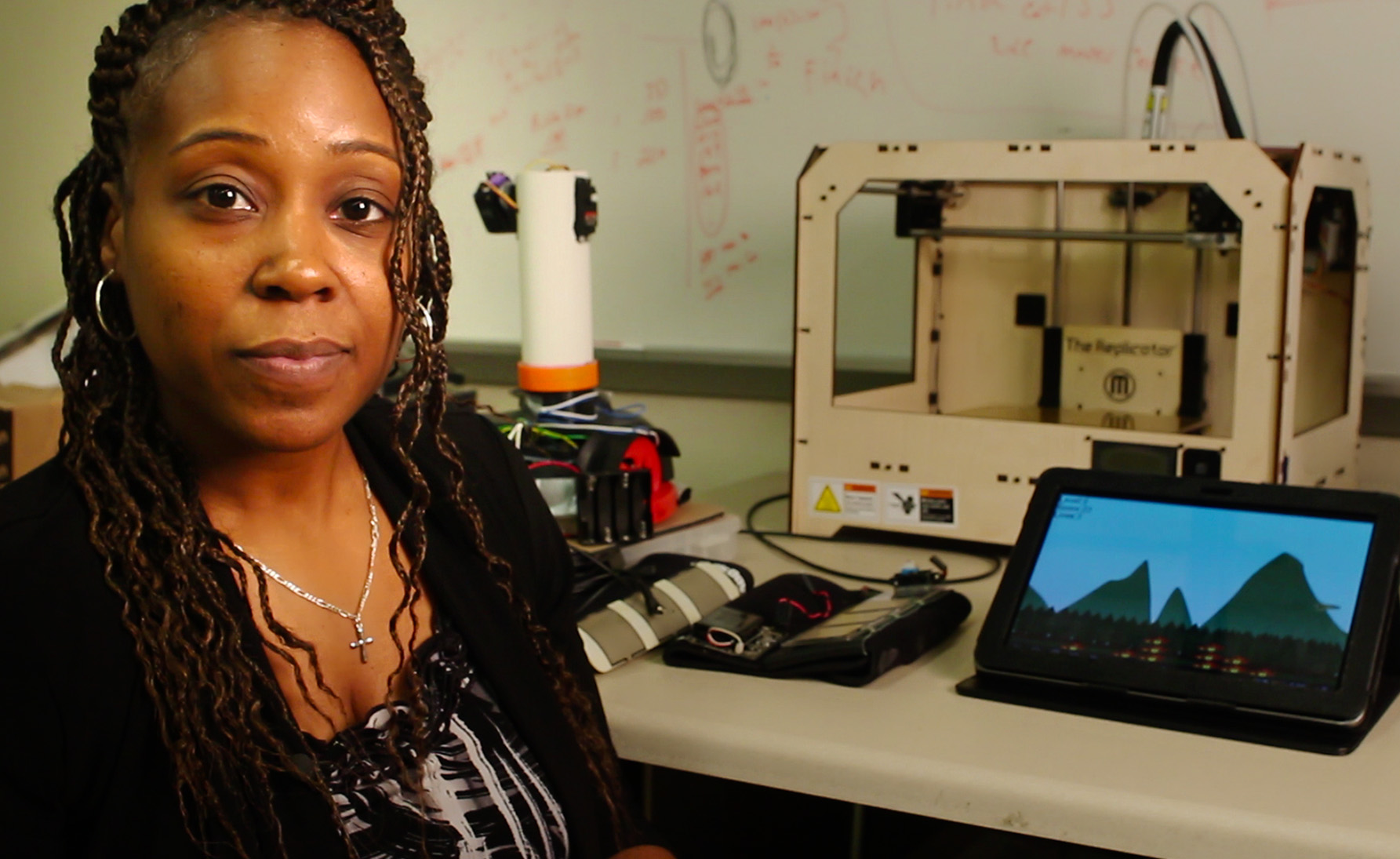 Georgia Tech Professor Ayanna Howard has launched a company to commercialize a system that connects interface devices used by children with disabilities to tablet computers. The company resulted from the NSF's I-Corps program. (Credit: Maxwell Guberman)