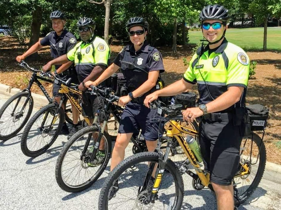Georgia Tech Police Department's Core Team uses bicycles to help patrol the heart of the campus.
