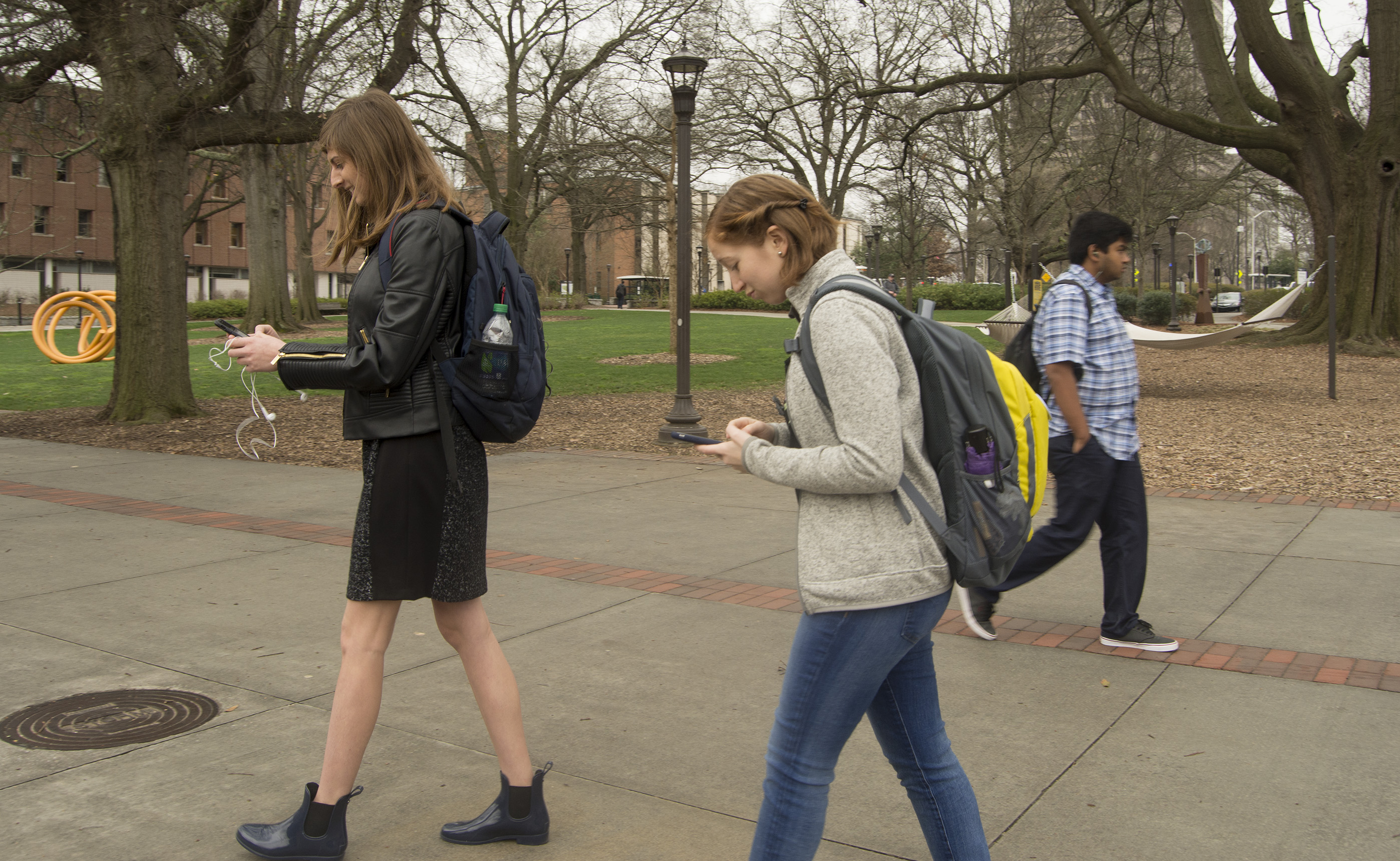 Students walking while focused on their smartphones are a familiar sight on the Georgia Tech campus.