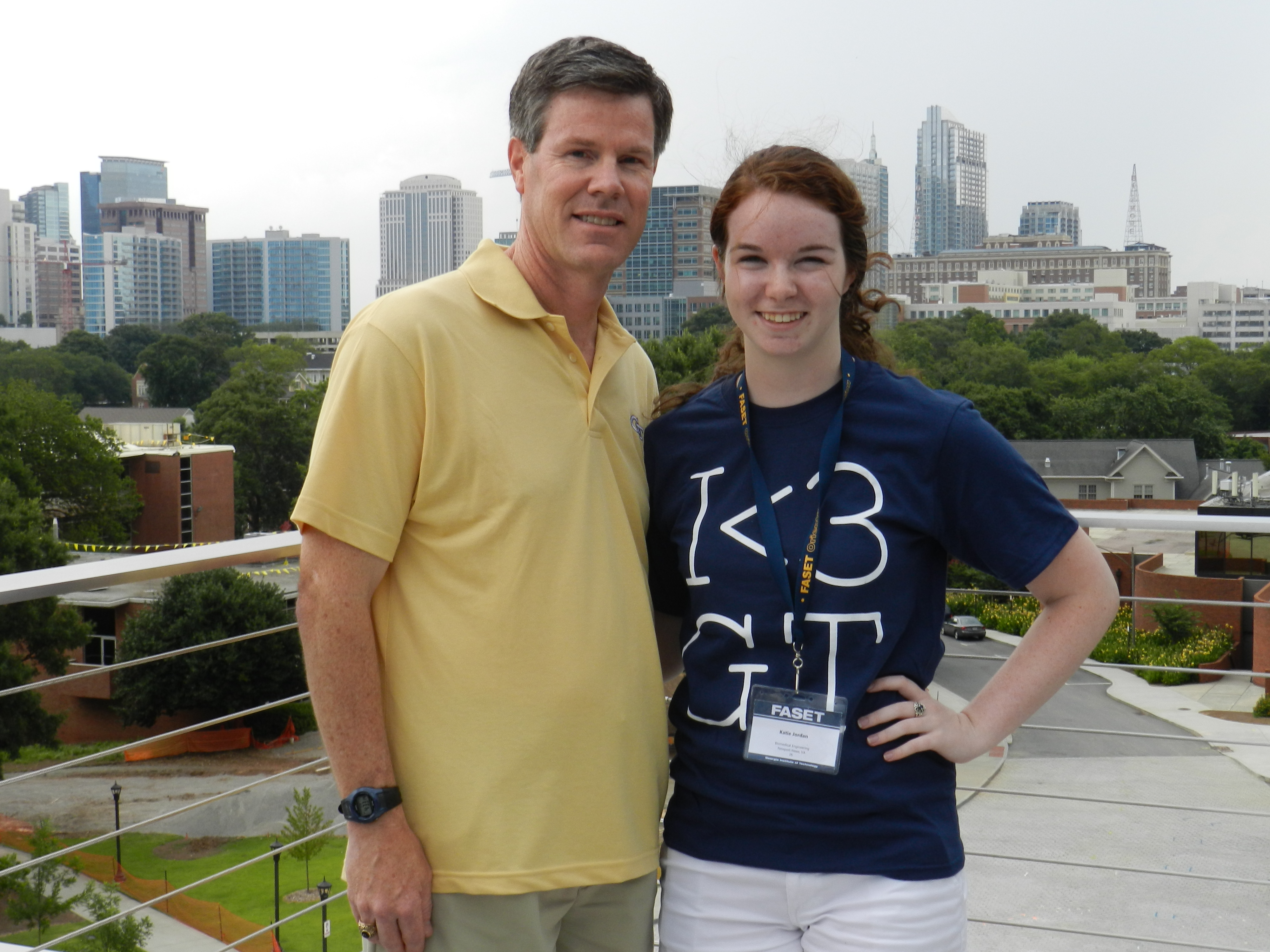 32 years after coming to his orientation, Georgia Tech graduate Chris Jordan is back on campus with his daughter Katie, who is starting at Tech this fall.