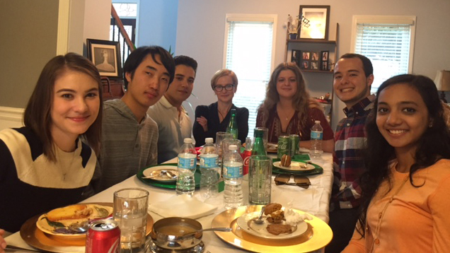 Students gather at Thanksgiving 2016