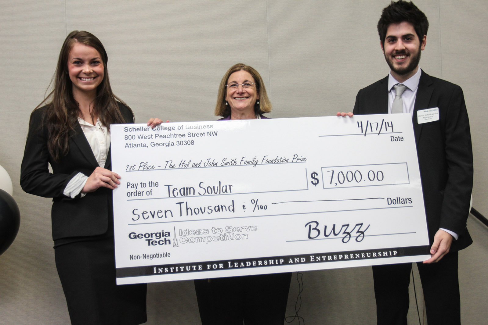 Team Soular, first place winner of the 2014 Ideas to Serve Competition