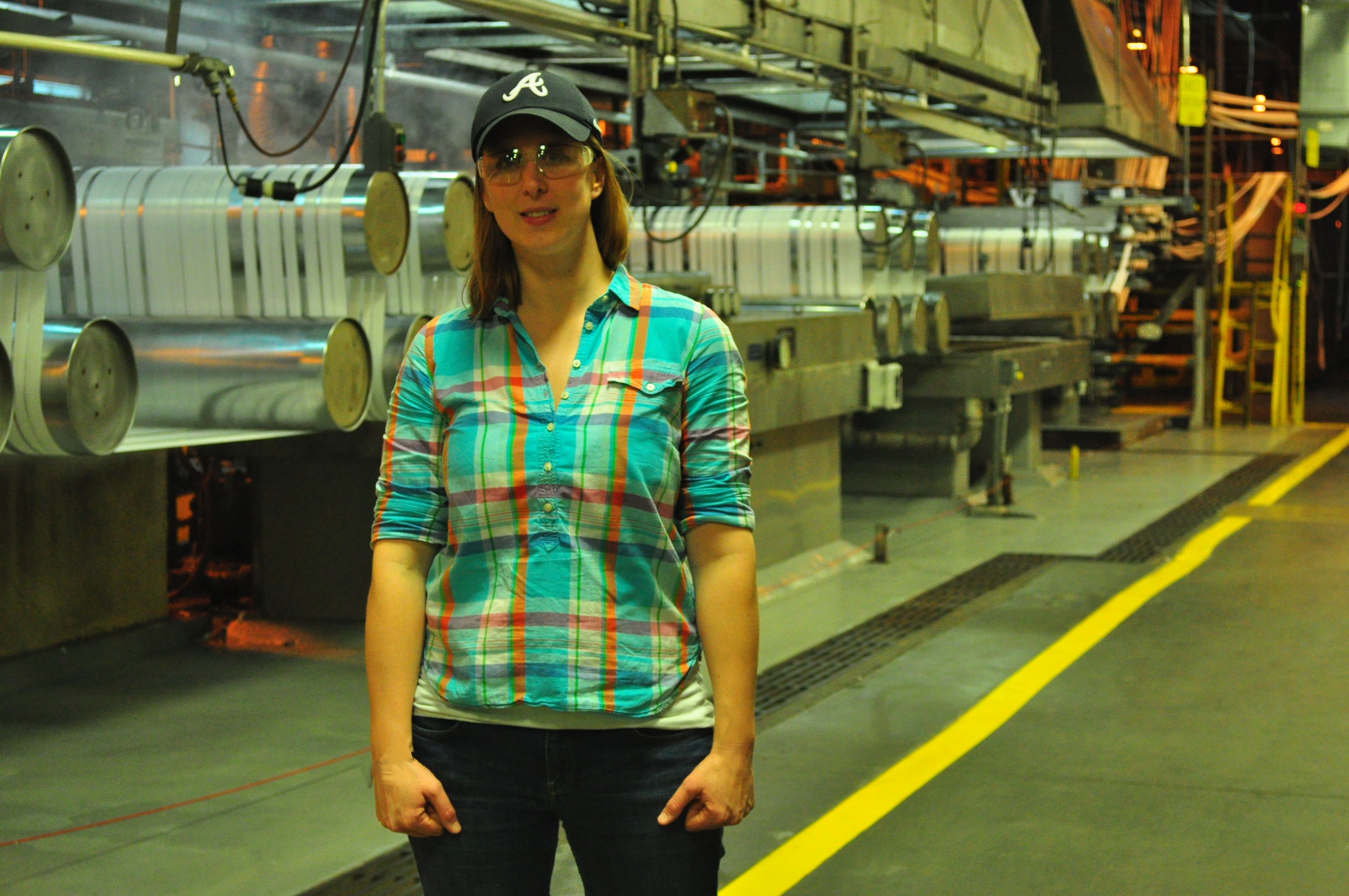 Sarah Daly, a 2016 Faces of Manufacturing awardee, is plant manager of FiberVisions in Covington, Georgia. Daly, who obtained her degree in engineering, says she's always enjoyed taking things apart to see how she could make them better. (Photo credit: Katie Takacs)