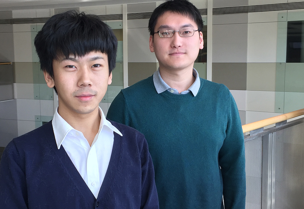 Graduate students Wei Meng (l) and Ren Ding (r) at the Georgia Institute of Technology led a study of how personalized ads can leak profile information from an ad network to the mobile app developer.