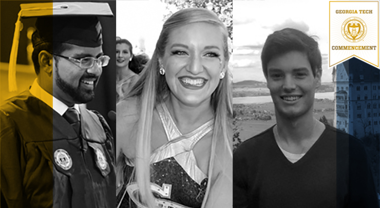 (L-R): Spring 2017 graduates Theesh Mohan, Heather Noyes, and Daniel Cicchinelli (L-R): Spring 2017 graduates Theesh Mohan, Heather Noyes, and Daniel Cicchinelli