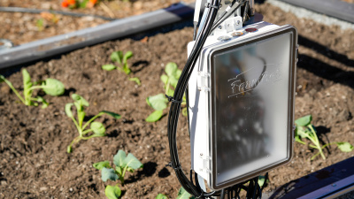 The FarmBot in Georgia Tech’s Community Garden serves as a test bed for designing related learning experiences and supporting partner schools in setting up their devices.