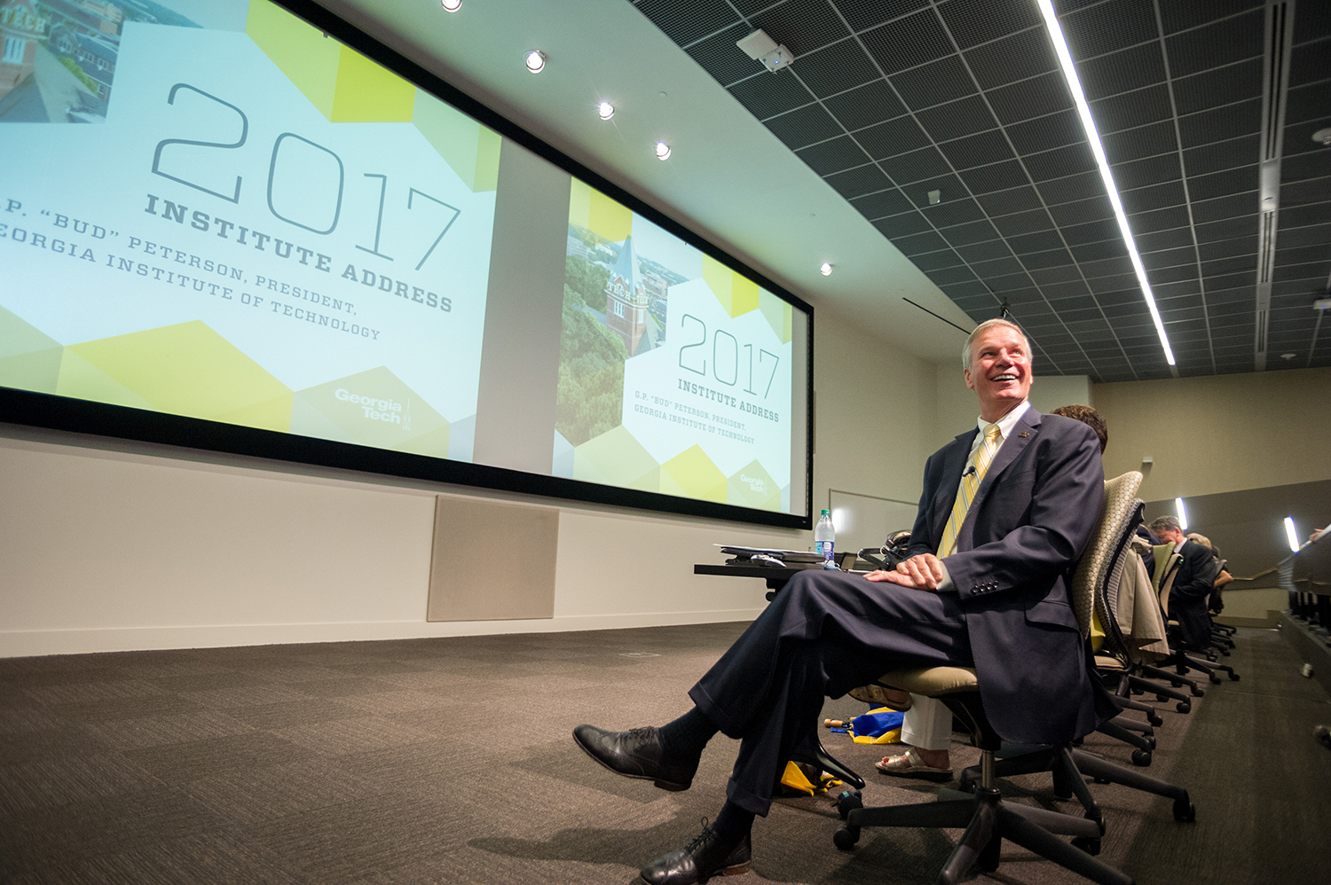 Peterson at Institute Address