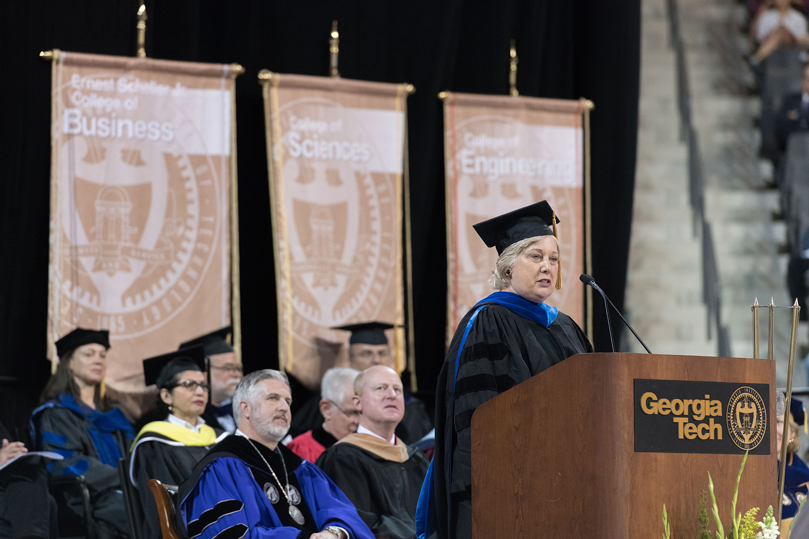 Astronaut Jan Davis at Commencement. 