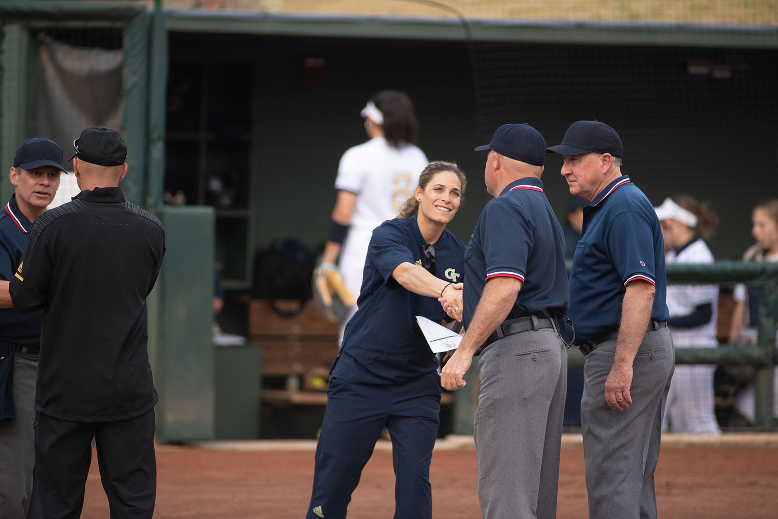 morales shakes hands with umpire