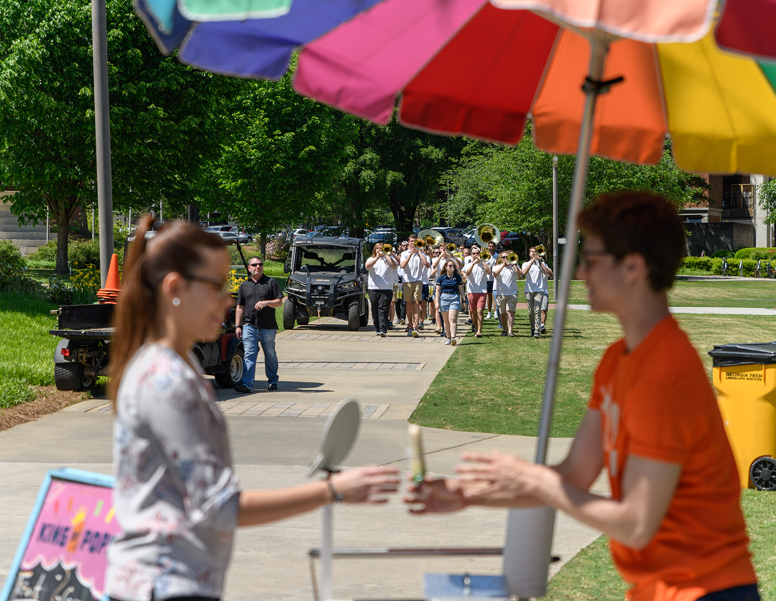 marching band descends on the event