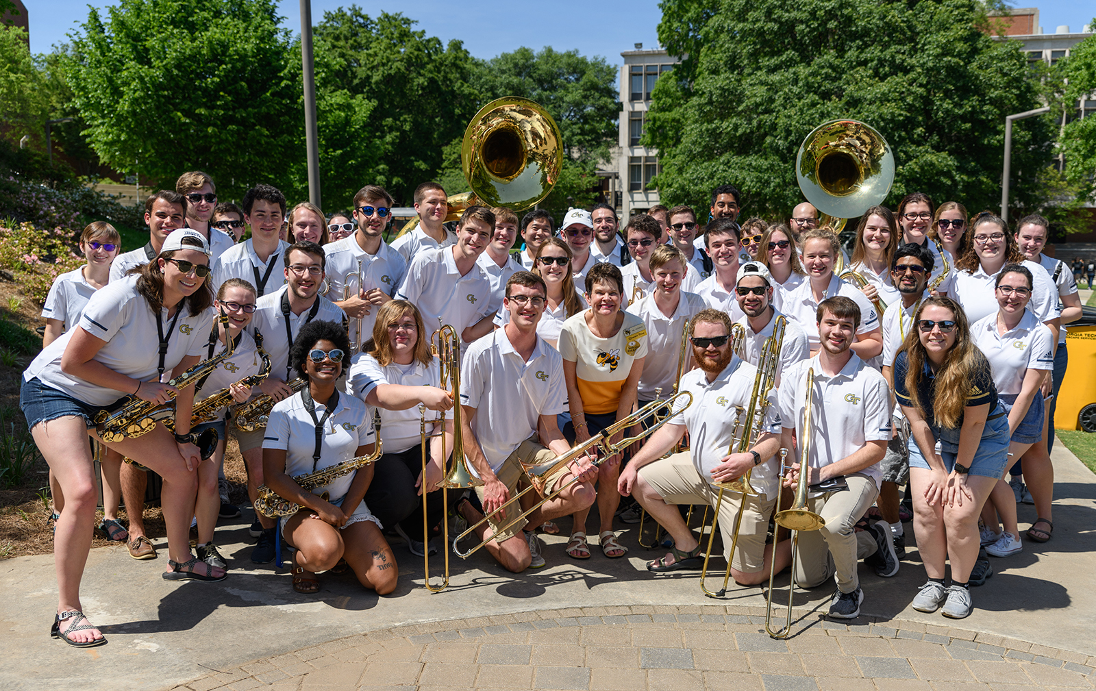 val with the marching band
