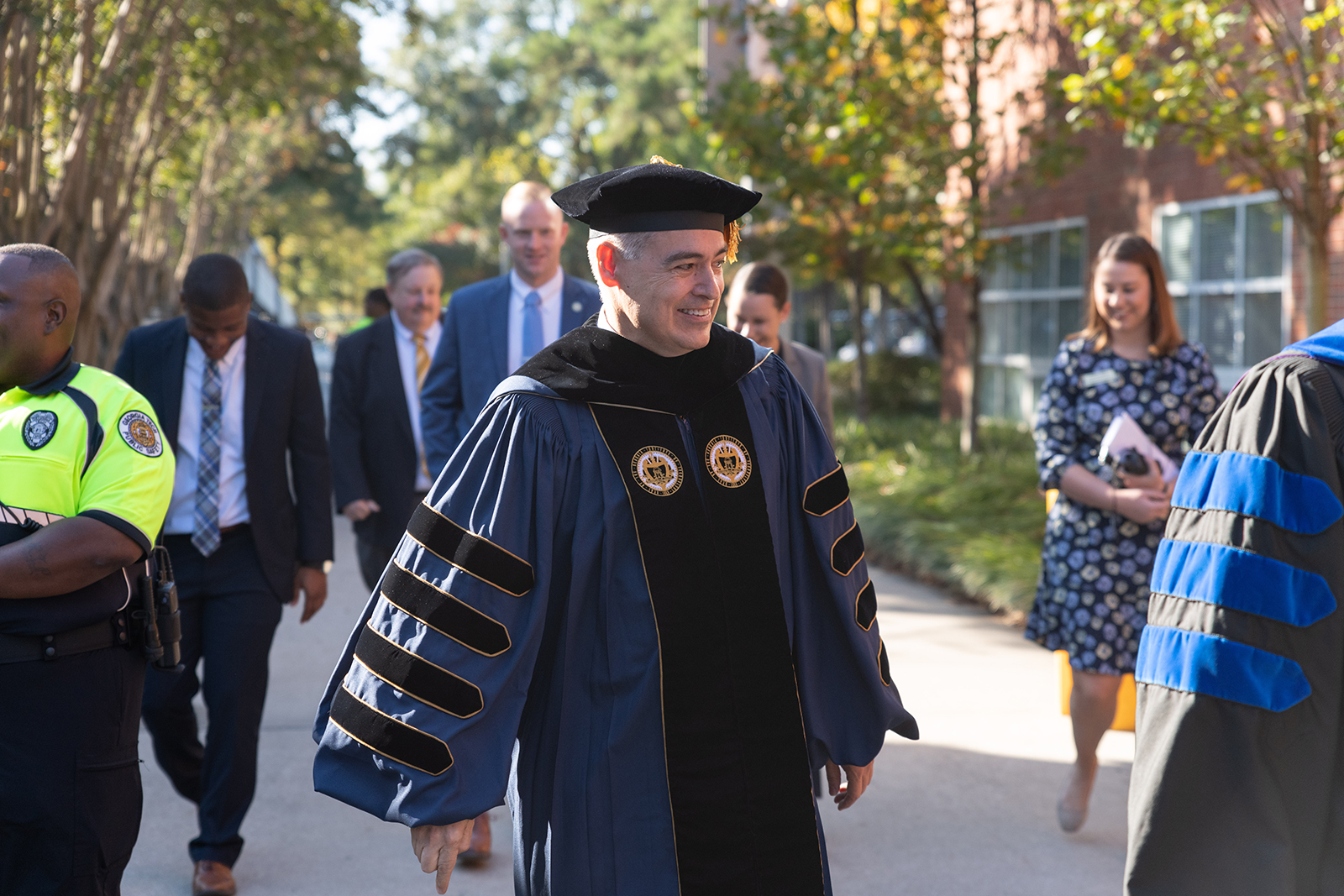 president cabrera processes into the ferst center