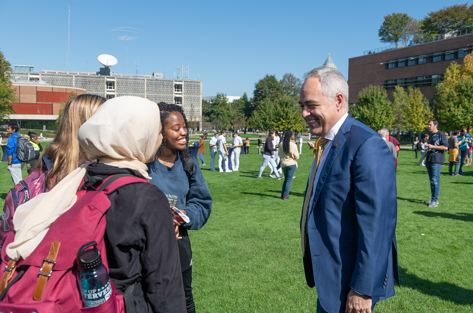cabrera visits with students