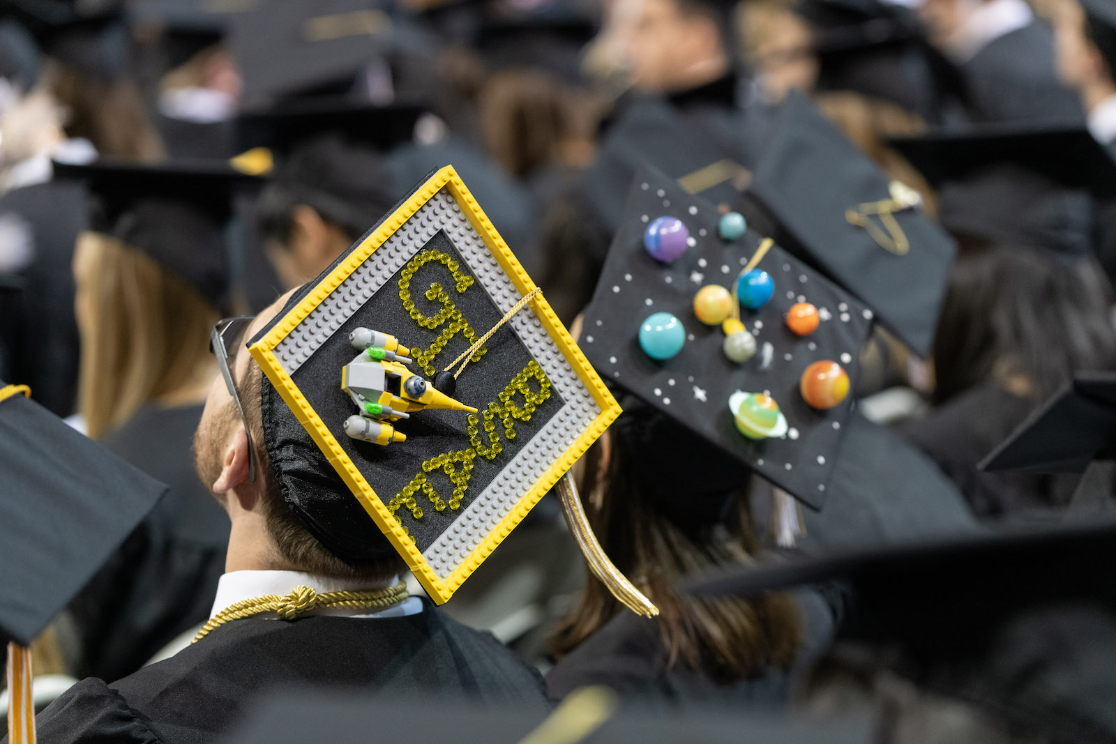 Mortarboards at Commencement