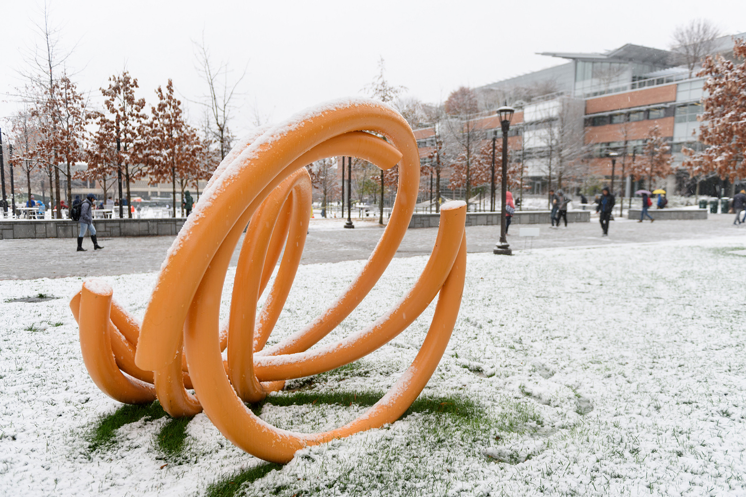 snow on campus
