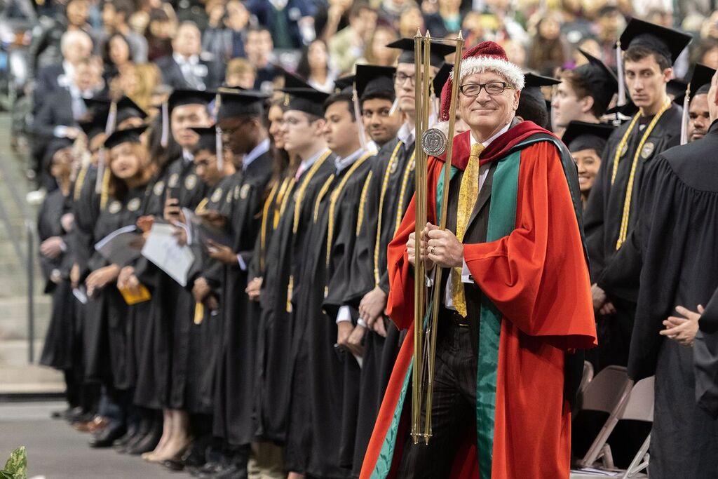 Colin Potts in Santa hat